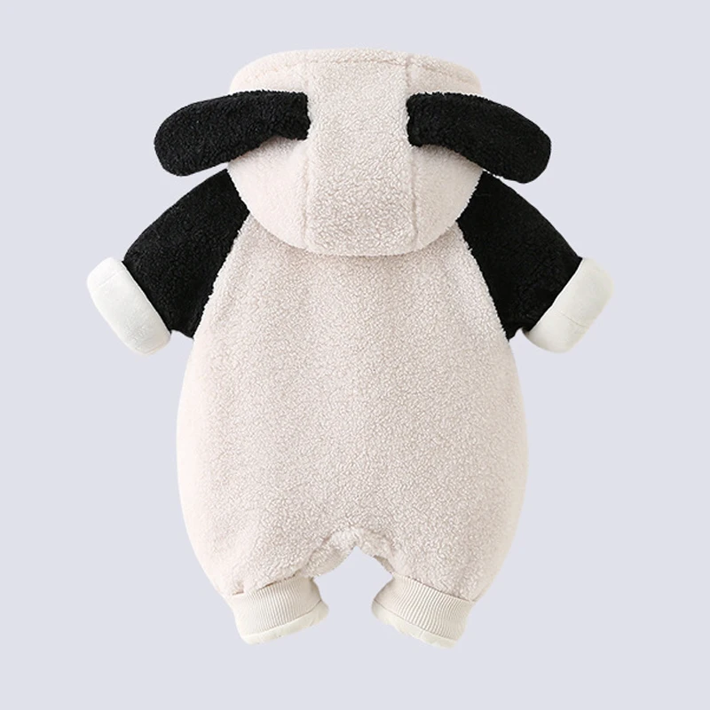IYEAL  Baby Boys Girls Winter Clothes Baby Warm Plush  Baby Jumpsuit Winter Super Cute  Newborn Cotton Coat Romper