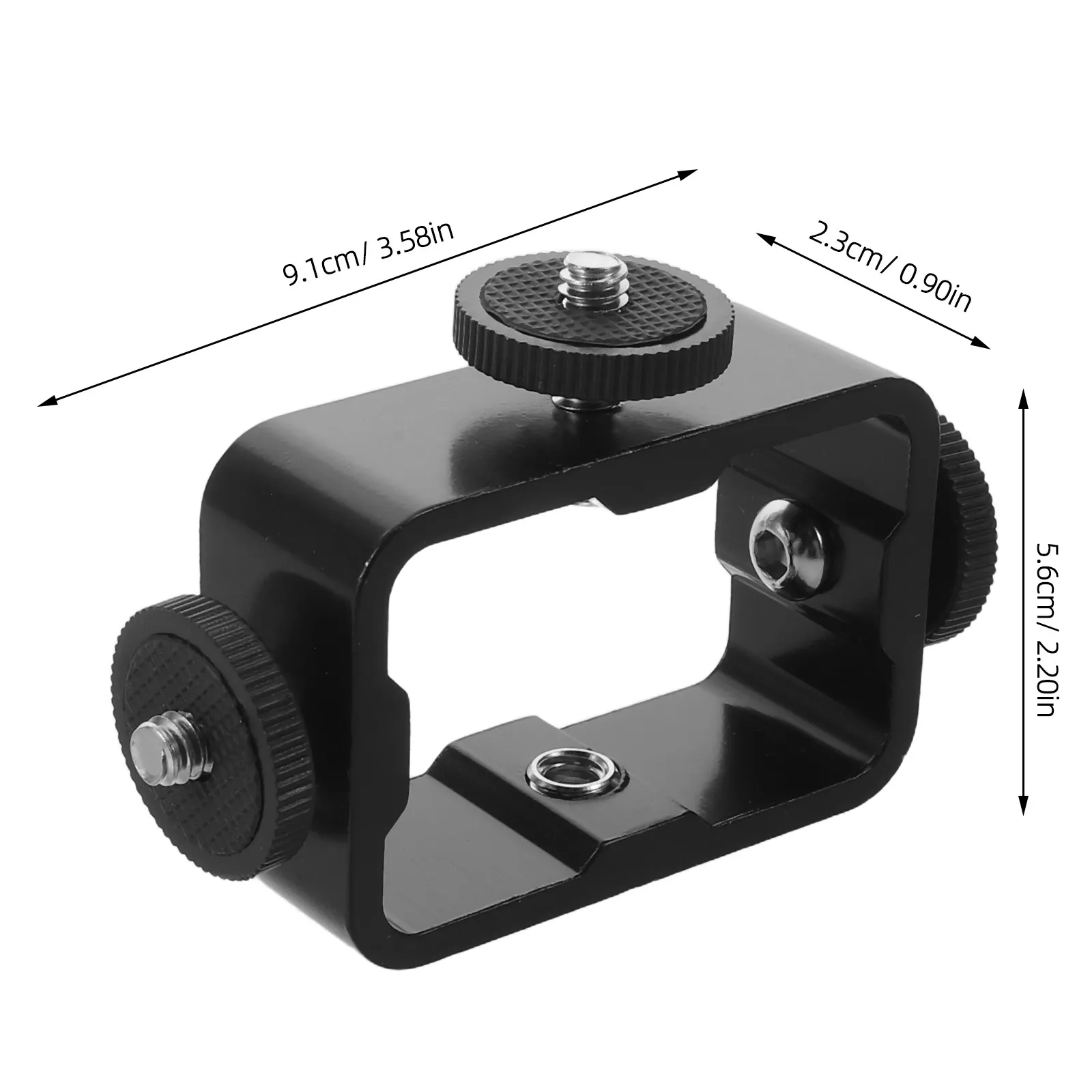 Triple Cold Shoe Mount Flash Bracket Triple Cold Shoe Extension Mount Multi-Function Phone Holder for Vlogging Photography