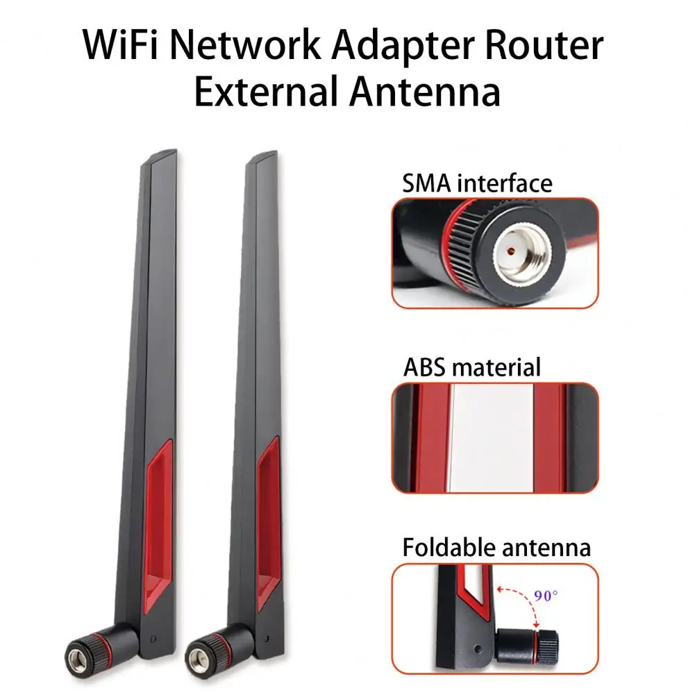 Router Antenna High-gain 2.4G 5.8G Dual Bands Foldable SMA Male Wide Range Wireless Network Card Adapter Antenna Router Accessor