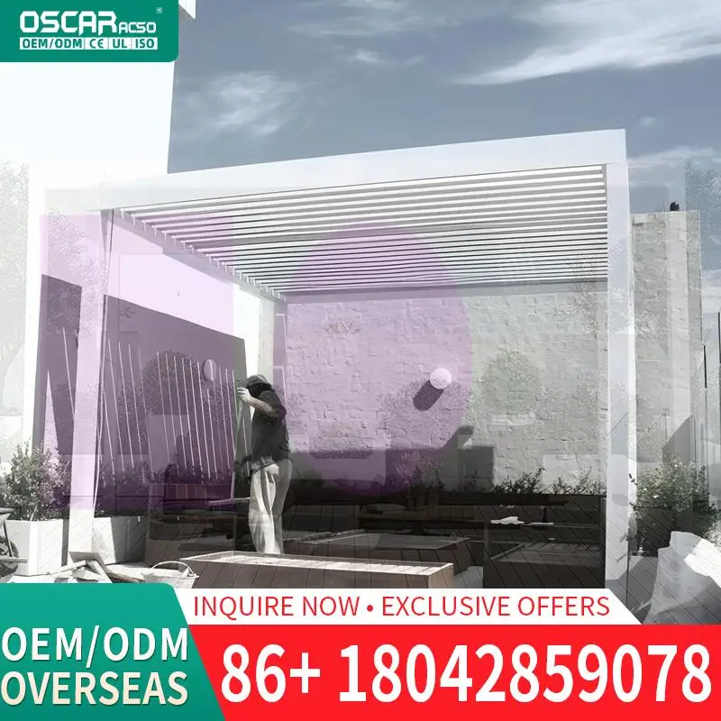 

12 футов * 12 футов Цена доставки Современные наборы для патио и балкона с экранами Уличные решения для садов и террасов Пергола