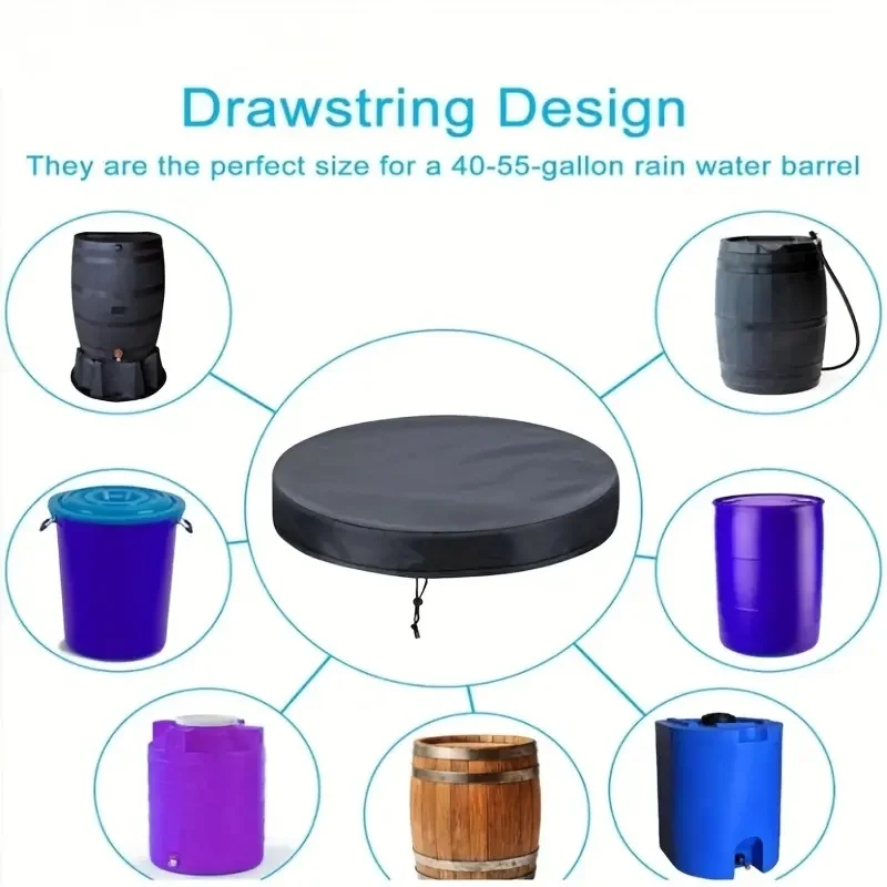 Gallonen-Dieseleimer-Abdeckung, staubdicht, Sonnenschutz, wasserdicht, Kordelzug-Design