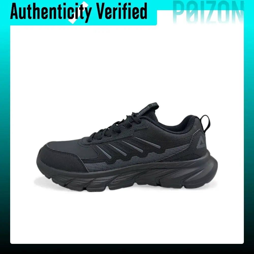 PEAK Retro Sports Running Shoes Men's Low-top All Black E244287H