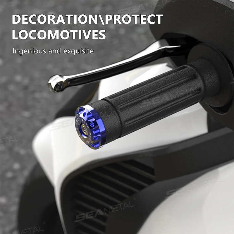 SEAMETAL 2 قطعة دراجة نارية مقود ينتهي التوصيل القبضات العالمي المقود التوصيل قبعات المنزلق دراجة نارية لهوندا ياماها KTM