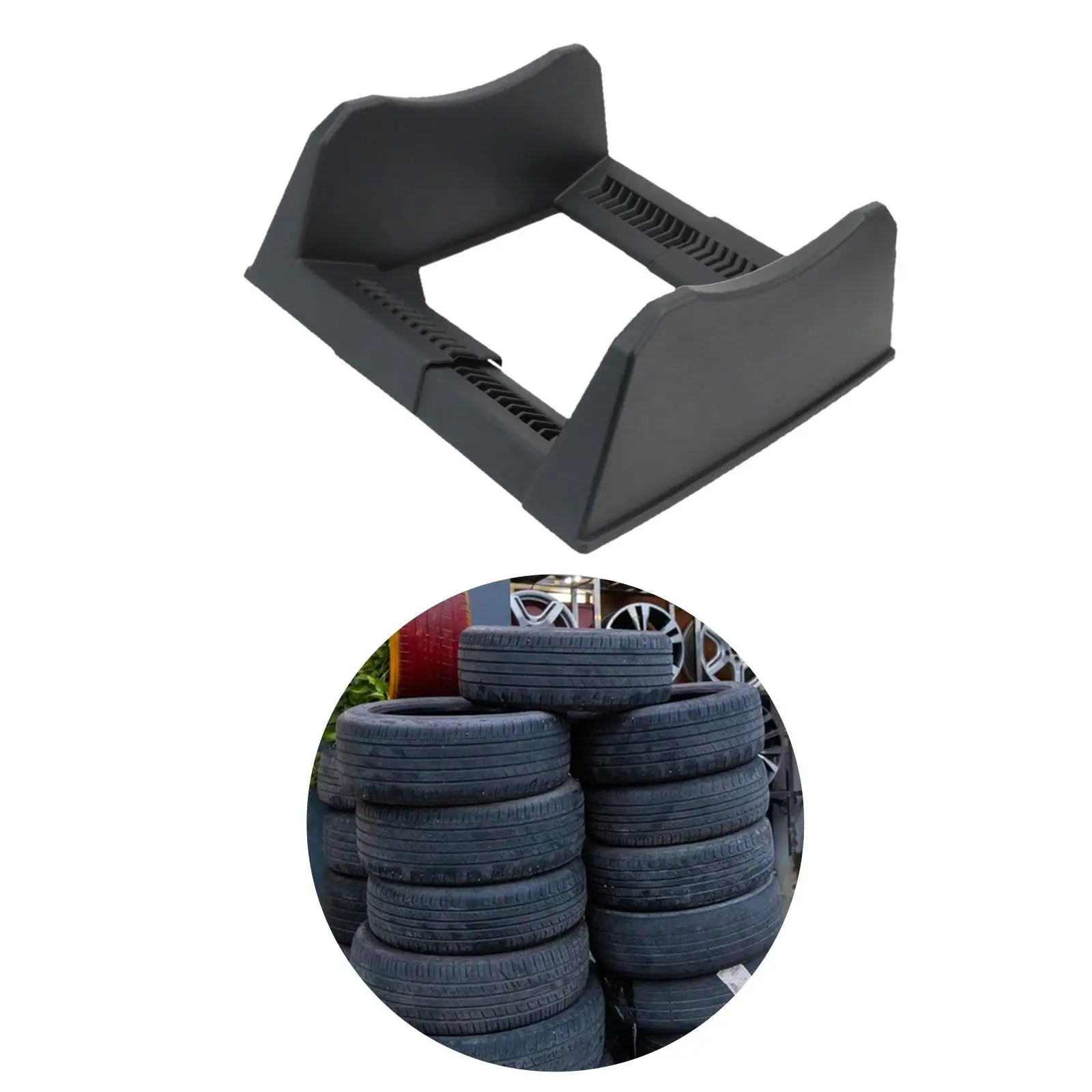 Car Tire Display Stand Display Rack Easy Assembly Supplies Multifunction Equipment Adjustable Width Storage for Cleaning