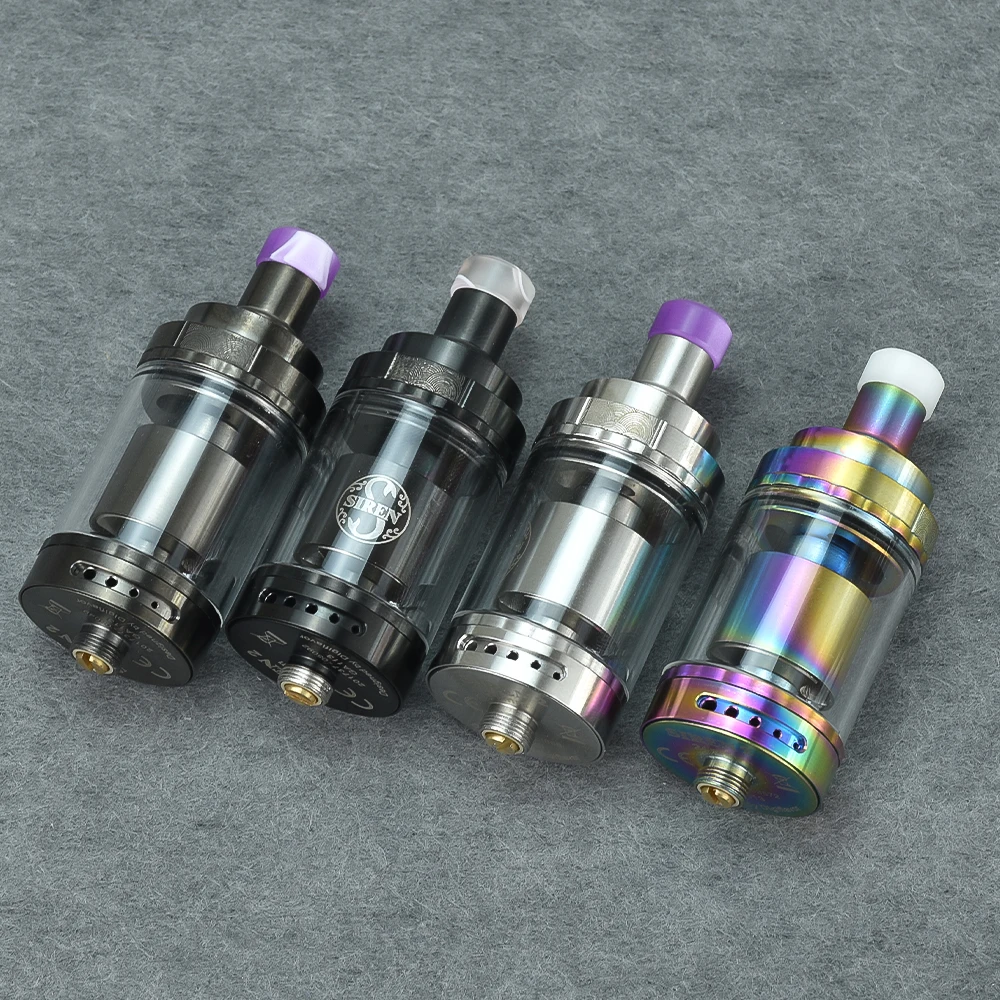 Siren V2 GTA MTL RTA Rebuildable Tank RTA single coils 22mm/24mm Airflow rta tank Atomizer 2ml/4.5ml rta vs kayfun x rta