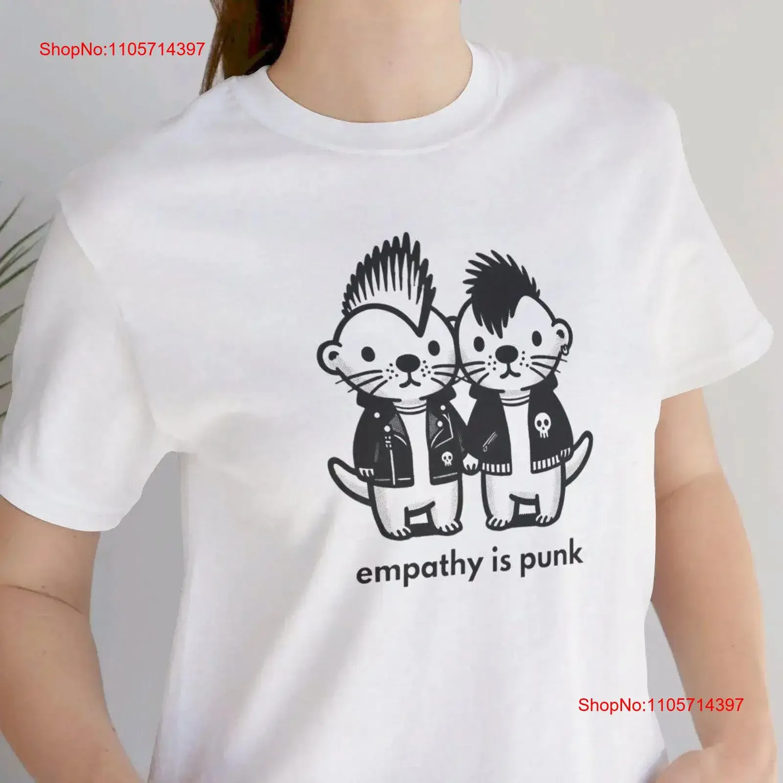 T-shirt Otters mignon, chemises d'empathie radicale, santé mentale, amitié, musique punk rock, gentillesse progressive, vintage, délavé, doux