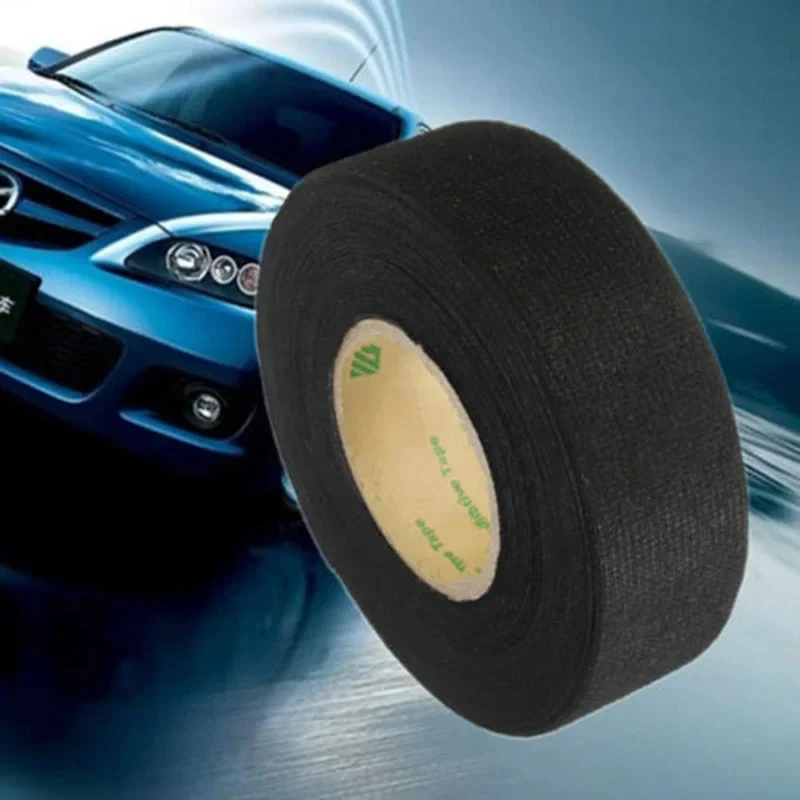 15m High Temperature Resistance Adhesive Cloth Tape For Cable Harness PVC Car Auto Heat Sound Isolation Wire Loom Harness Tape