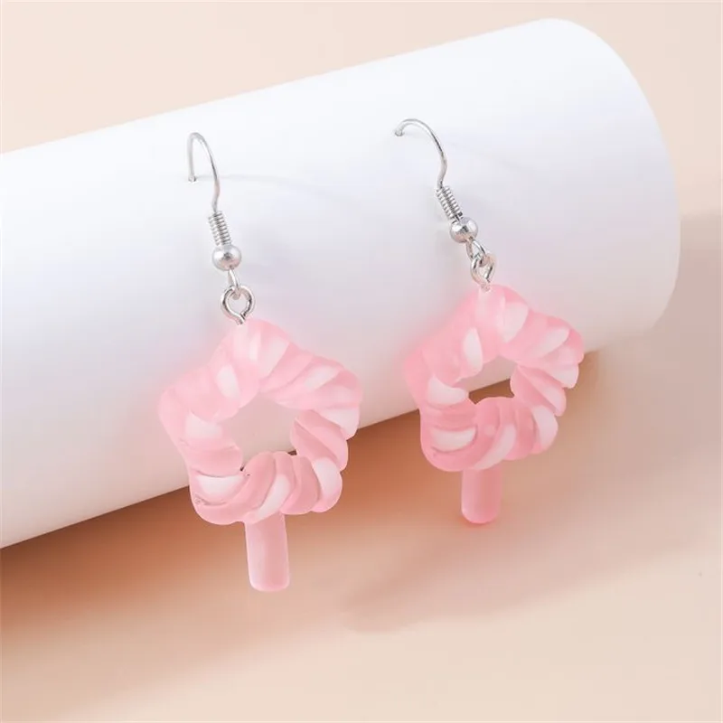 Aihua 30 Farben süße süße Lutscher-Ohrringe aus Kunstharz für Frauen, lustige Simulation, Lebensmittel, Süßigkeiten, Lutscher-Ohrringe, Schmuck, Geschenke – Detail 34