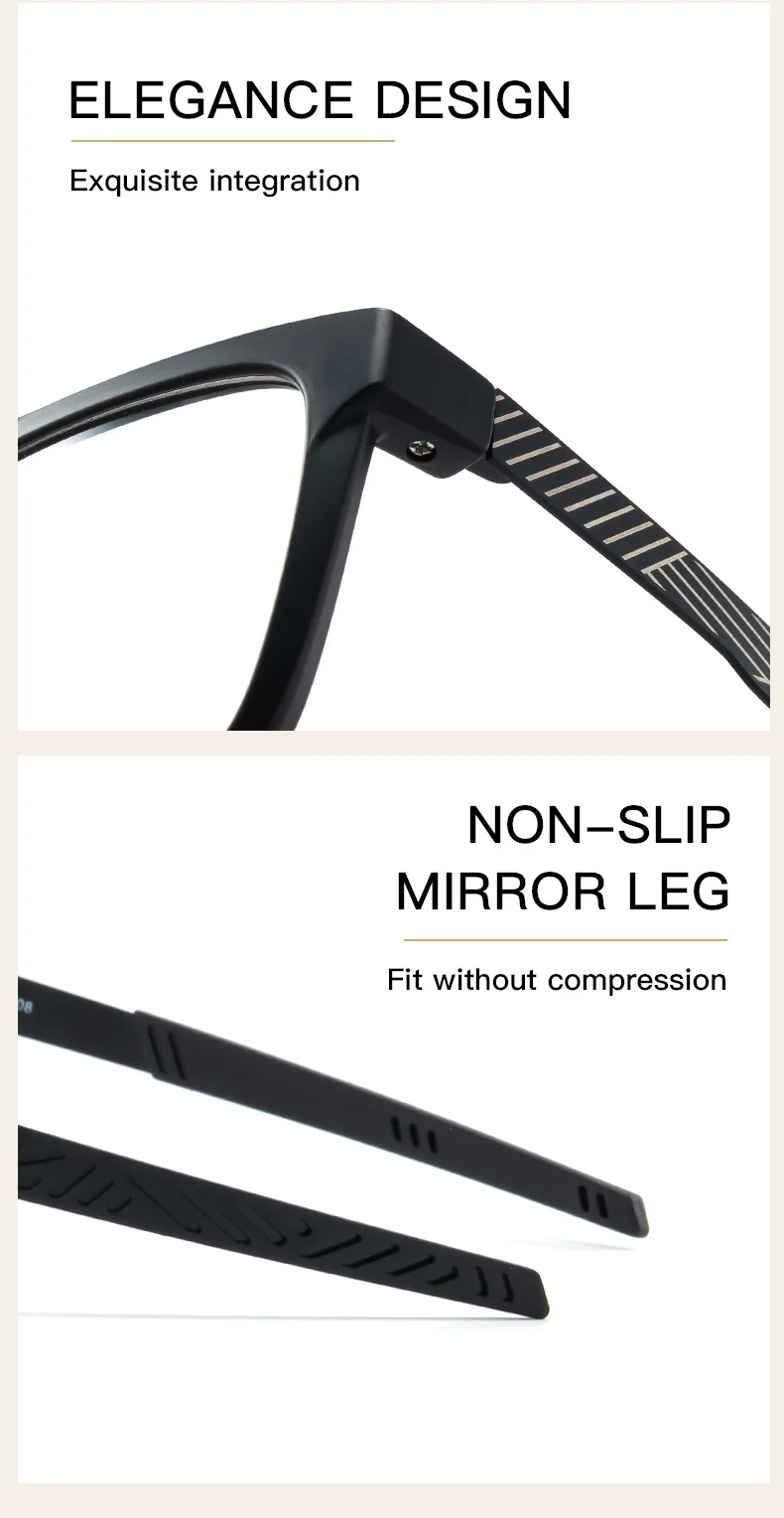 JMISUS Square Prescription Optical Sports Glasses Men Women Lightweight TR90 Frame Choose Polarized or Photochromic Lenses