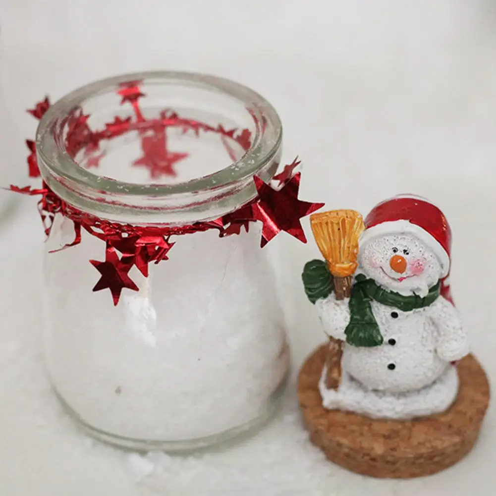 Christmas Candy Jar Reusable Glass Jar with Mini Xmas Figurine on Lid Multipurpose Small Candy Jar for Holiday Tiered Tray Decor