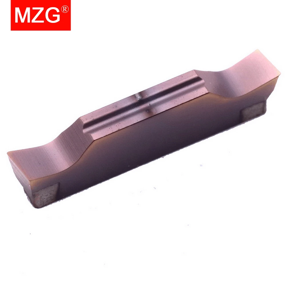 Mzg 10 peças mggn suporte de ferramenta de torneamento de aço inoxidável torno cnc carboneto de tungstênio metal trabalho ranhuramento inserções de corte