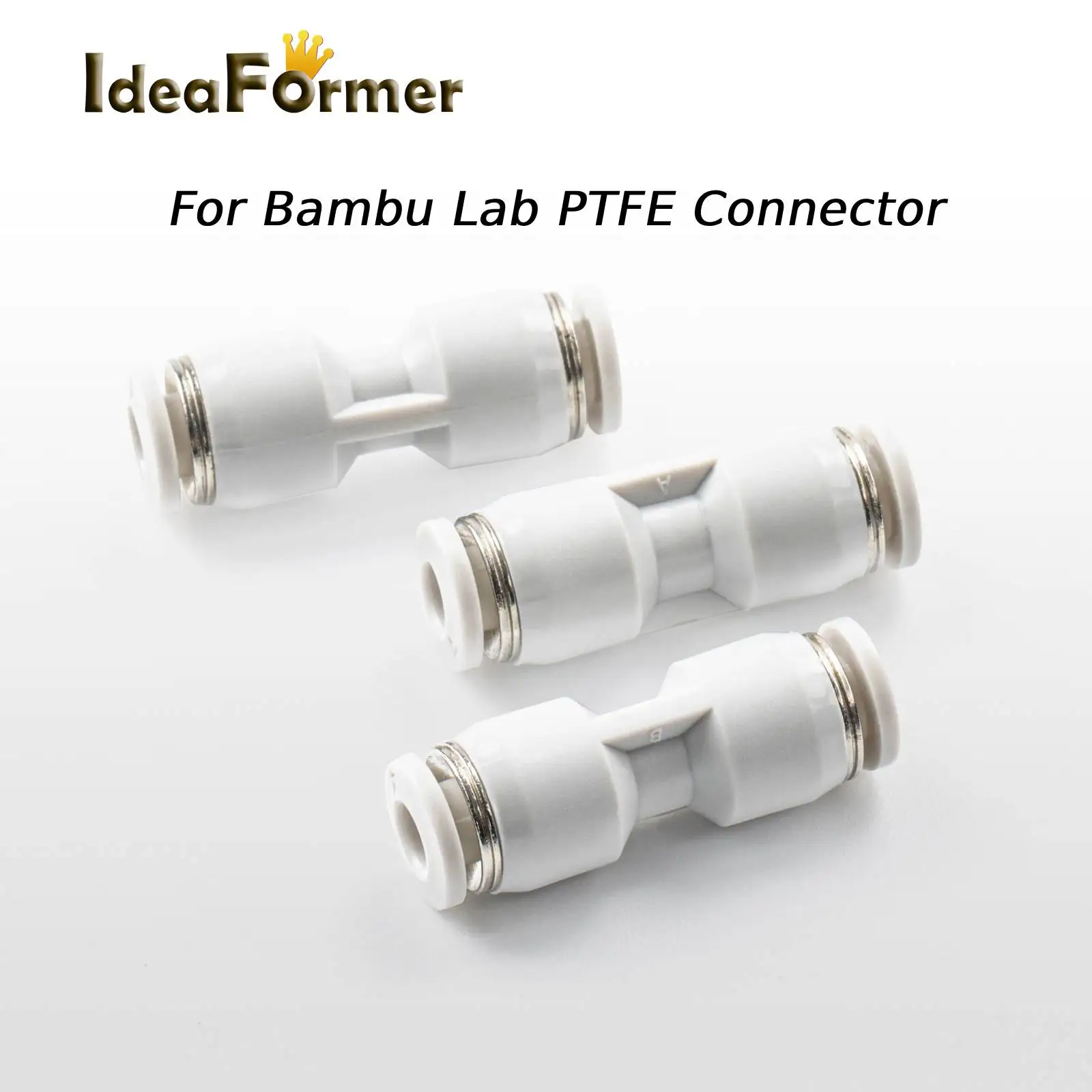 

For Bambu Lab X1/X1C/P1P/P1S AMS PTFE Tube Pneumatic Fitting Connector for 1.75mm Filament - Fast Coupling 3d Printer Parts