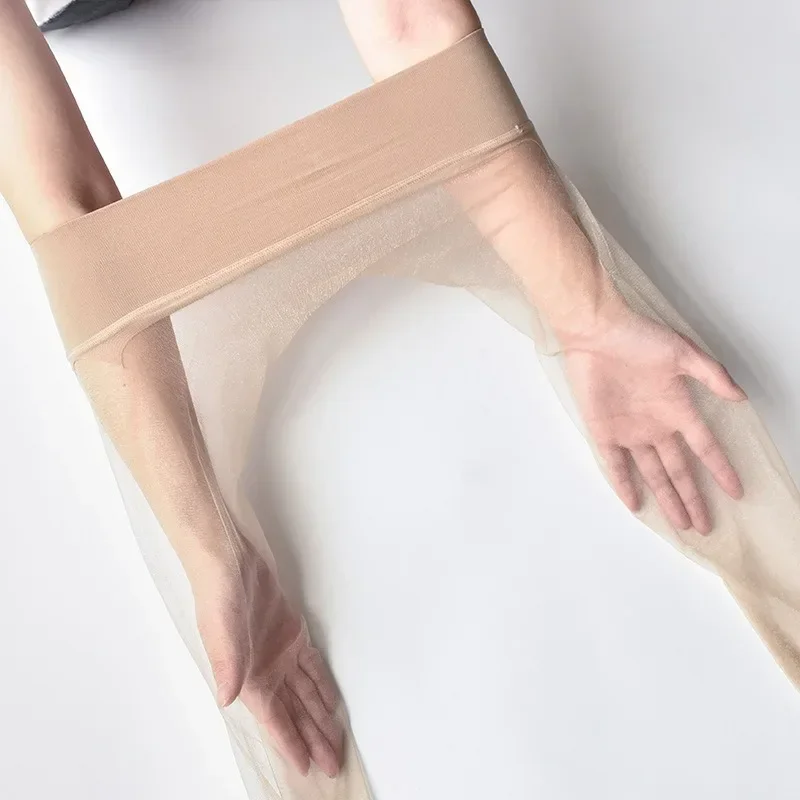 المرأة مثير جوارب لامعة بيرليسسينت نوع القدم جوارب طويلة سيدة رقيقة جدا سلس الجوارب طماق شفافة الساق ارتداء الجوارب