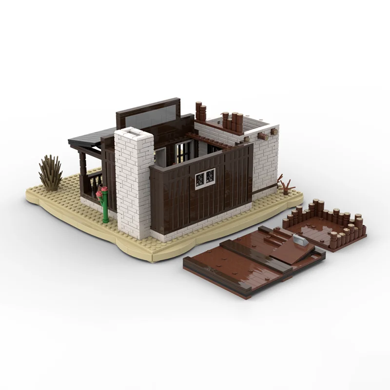 1202pcs MOC Sheriff Lock Up Western Model Building Blocks DIY Art Set Mega Mini Large Iconic Skill Manual Exhibit Kit Toy Gift