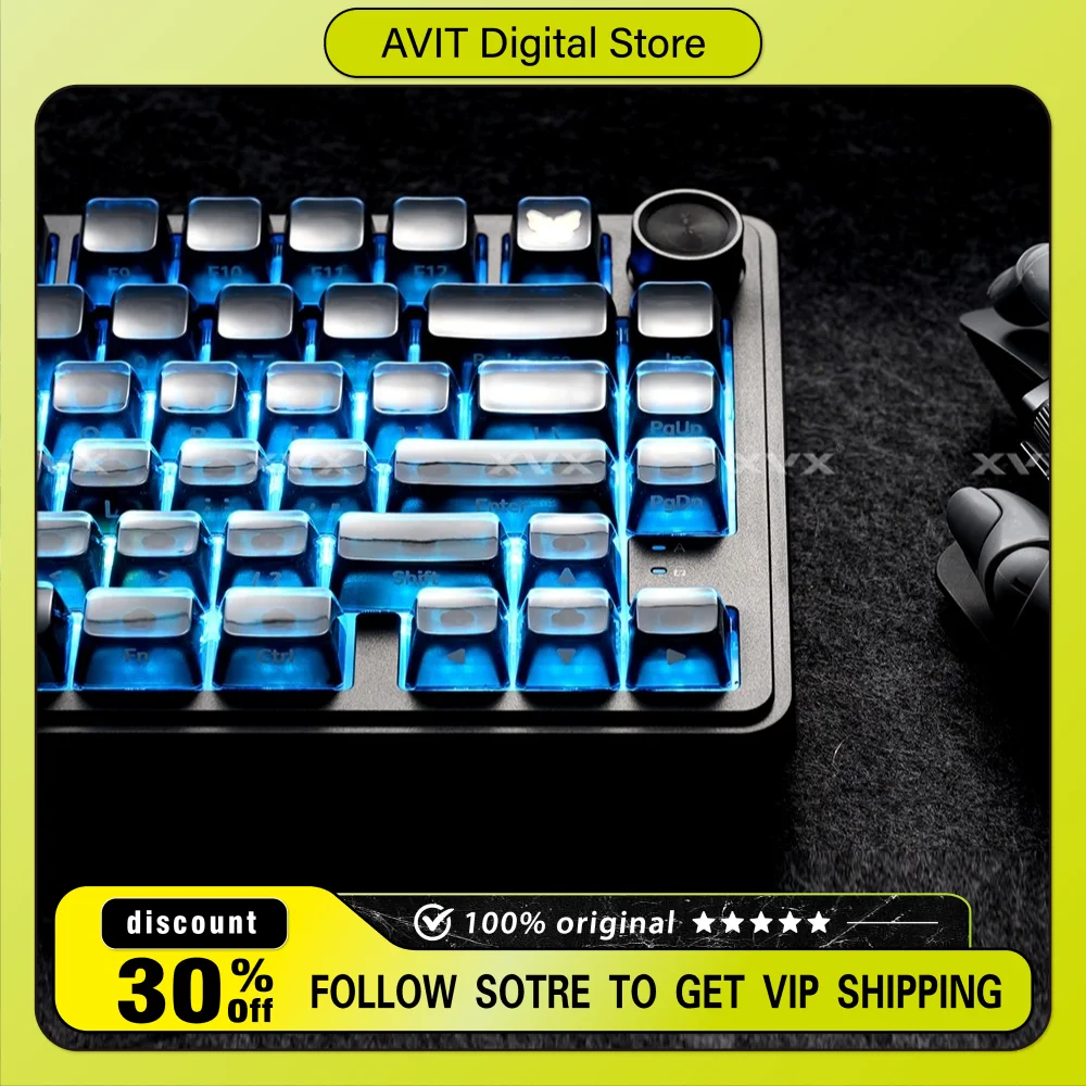 ice-transparent-jelly-20-keycaps-side-pc-printed-mda-profile-key-cap-magnetic-switch-mechanical-keyboard-replacement-anime-gift