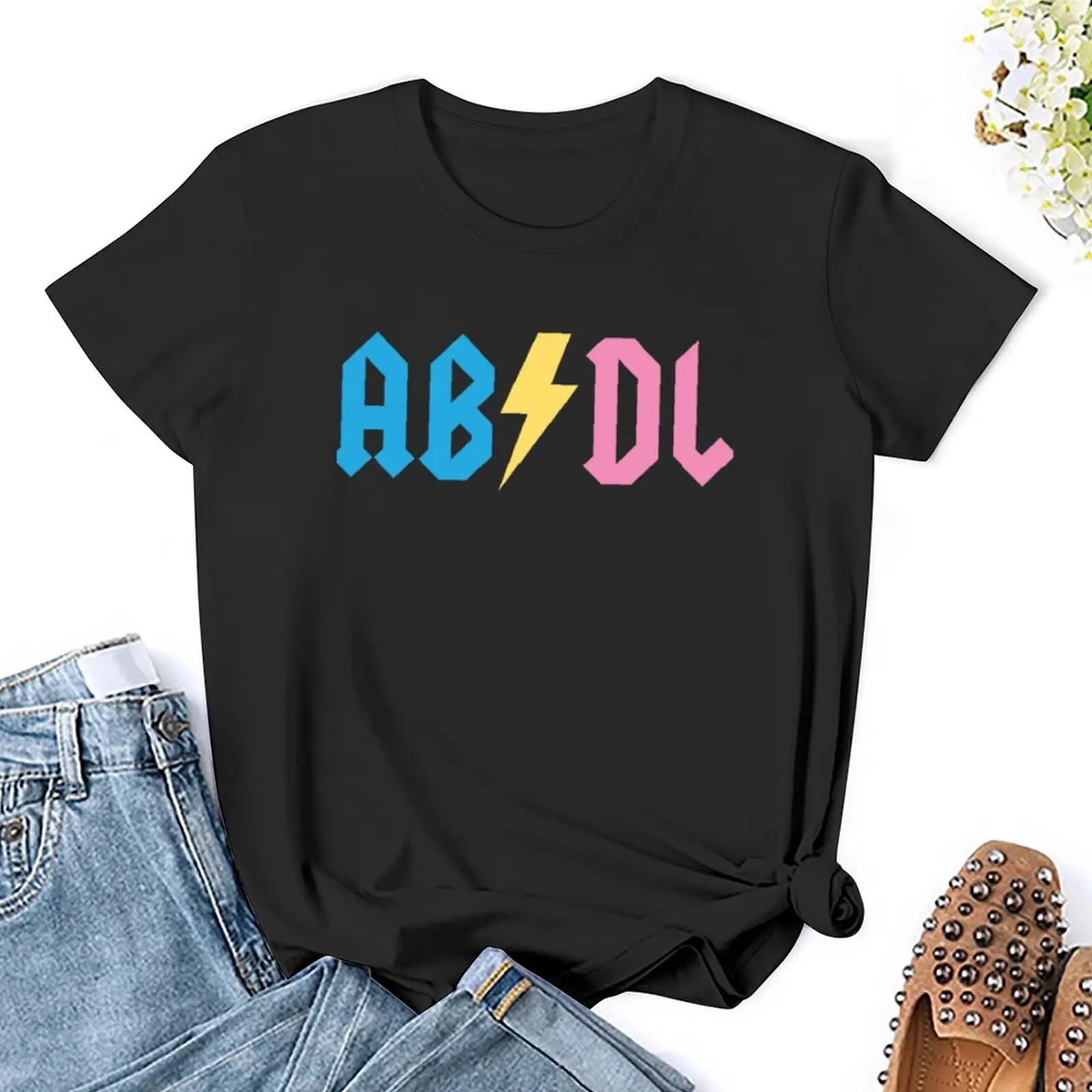 Abl-女性の特大コットンTシャツ、トップス