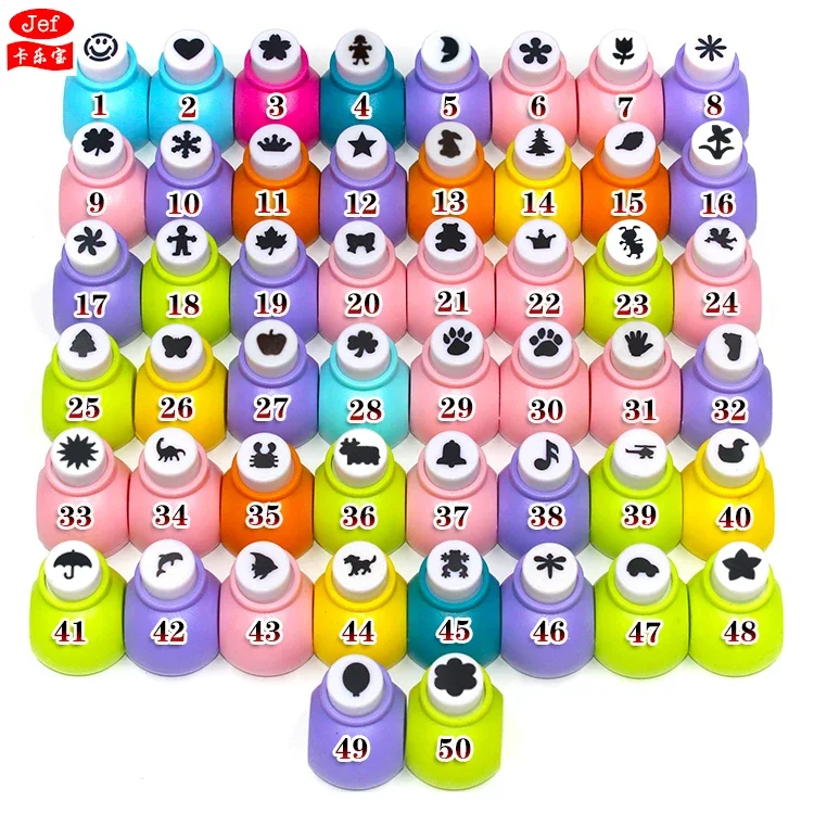 Hot Sale 10mm 30pcs/lot Craft Paper Punch Shaper Scrapbooking Punches Novelty Scrapbook Tools Children DIY Toy Mini Paper Punch