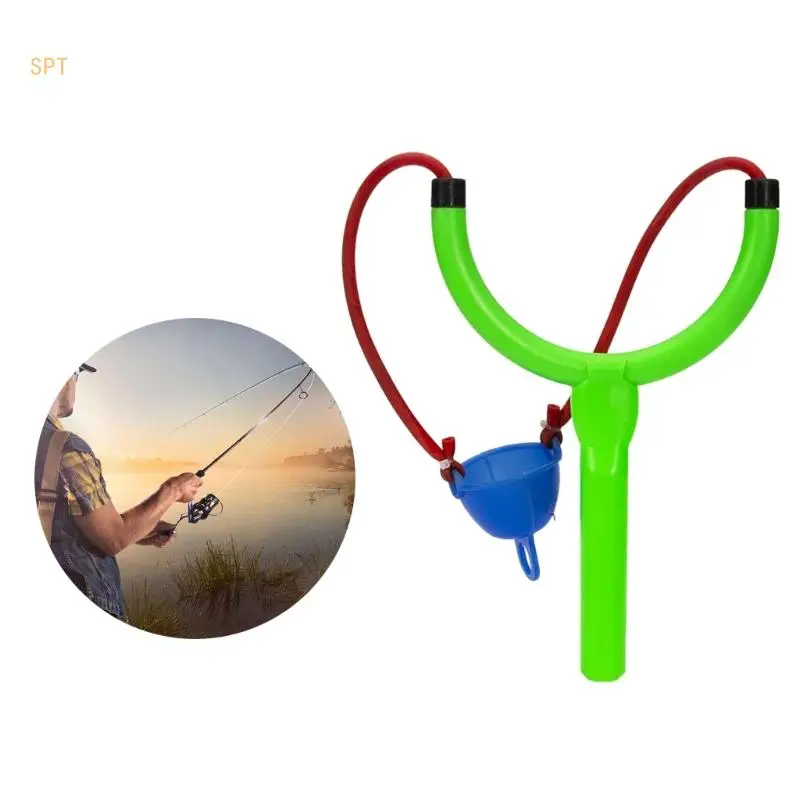 Catapultas pesca, tirachinas, cebos pesca portátiles, lanzador cebos, alimentador tracción 714F