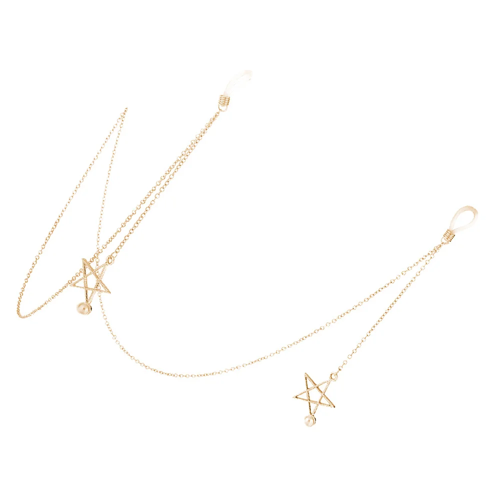 

Metal Eyeglass Chain Pearl Star Pendant Anti Slip Adjustable Lightweight Glasses Strap Holder Sunglasses Chain for Women