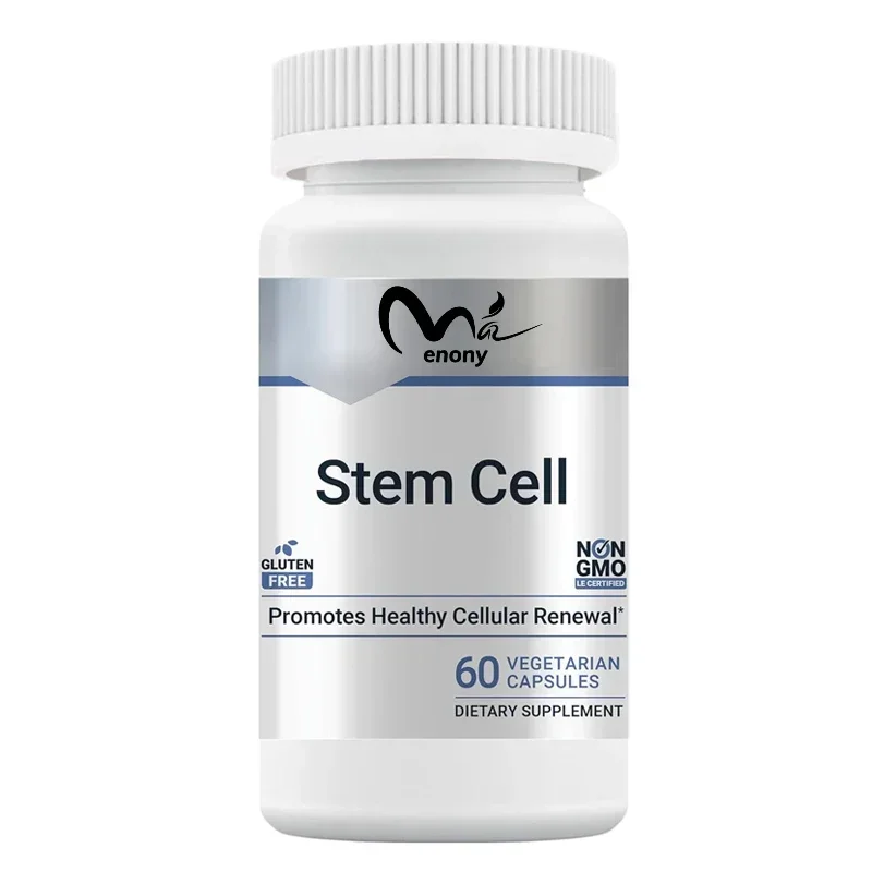 Stem cells, promote cell renewal, passion fruit extract, trans resveratrol, gluten free, non GMO, vegetarian, 60 capsules