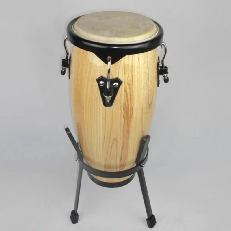 Wooden Conga Drum 12 Inch Latin Drums Buffalo Leather Congas Large African Tambourine Professional Bar Performance Percussion