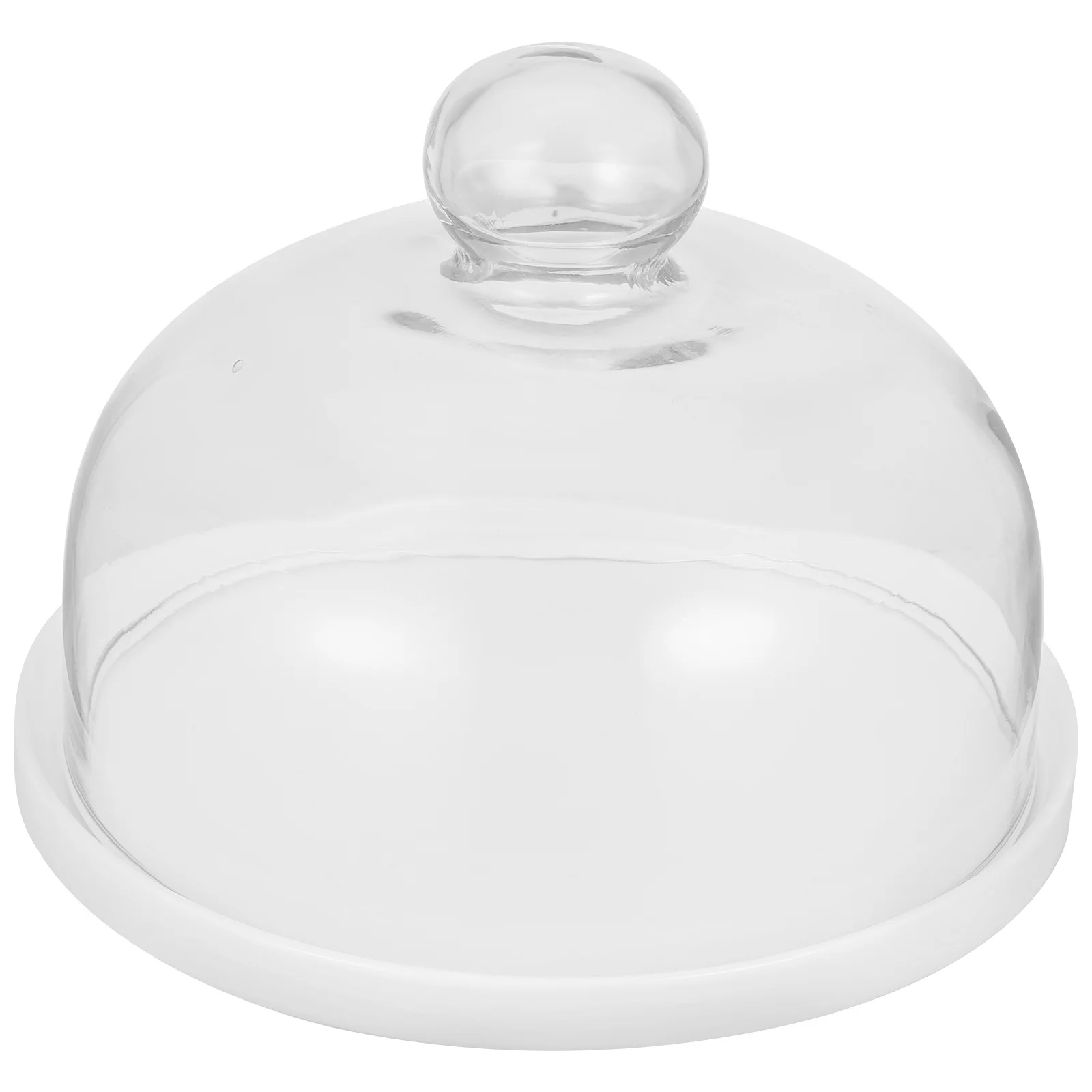 

Glass Covered Ceramic Cake Plate Platter for Birthday Pool Parties Kitchen Decor Food Glass Cover Food Tray