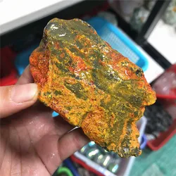 Wholesale Raw Precious Gemstone Natural Realgar Stone Arsenic Sulphide Ore Crystal MineralFeng Shui Mineral Crystal For Sale