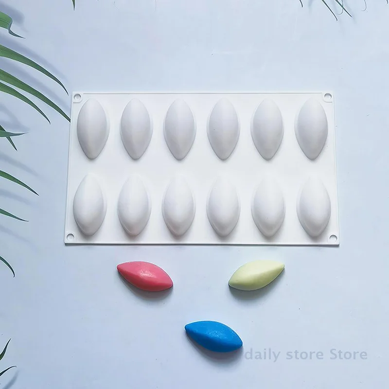 

1Pc 12 Cavity Mango Silicone Cake Mold For DIY Chocolate Mousse Jelly Pudding Pastry Dessert Bread Bakeware Decorating Tools