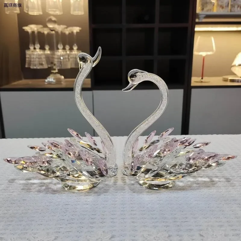 

Crystal diamonds, swan ornaments, ornaments, European modern style