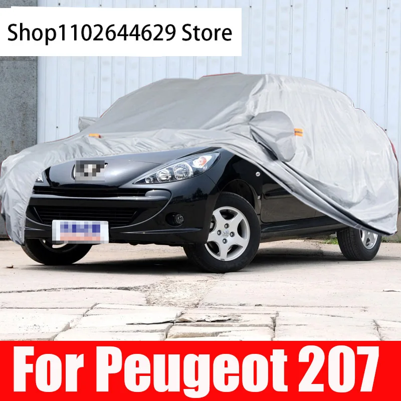 

Full Car Covers Outdoor Sun UV Protection Dust Rain Snow Oxford cloth Protective For Peugeot 207 Accessories