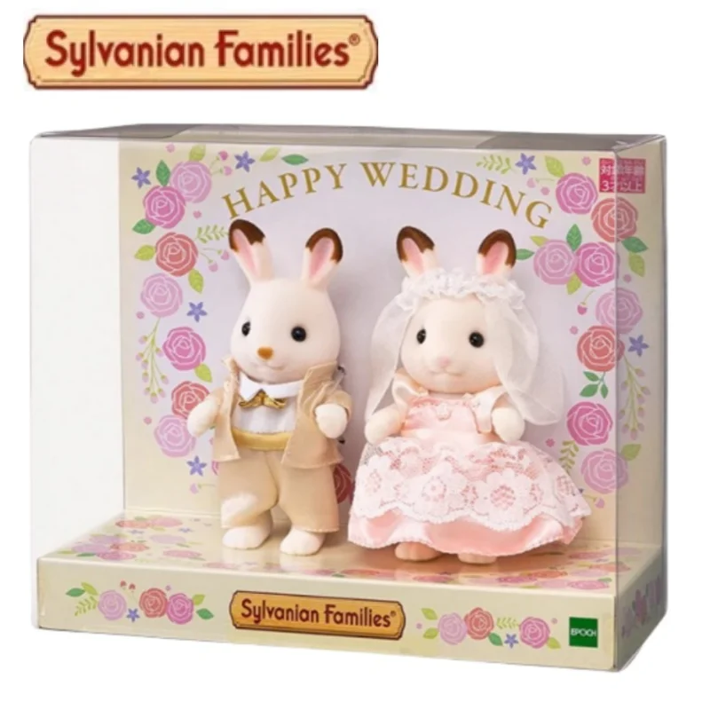 

Sylvanian Families Anime Figure Series Chocolate Rabbit Wedding Set Doll Model Room Ornament Toy Favorite Of Girls Kid Gift