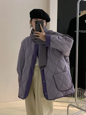 

plus Size Women's Cotton Jacket Coat Winter New Korean Loose Small Thickened down Cotton Fashionable Outerwear Coat