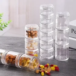 7 Colors Plastic Pill Case Organizer 7 Days Pill Box Weekly Tablet Holder Storage Organizer Container Case Pill Box Splitters