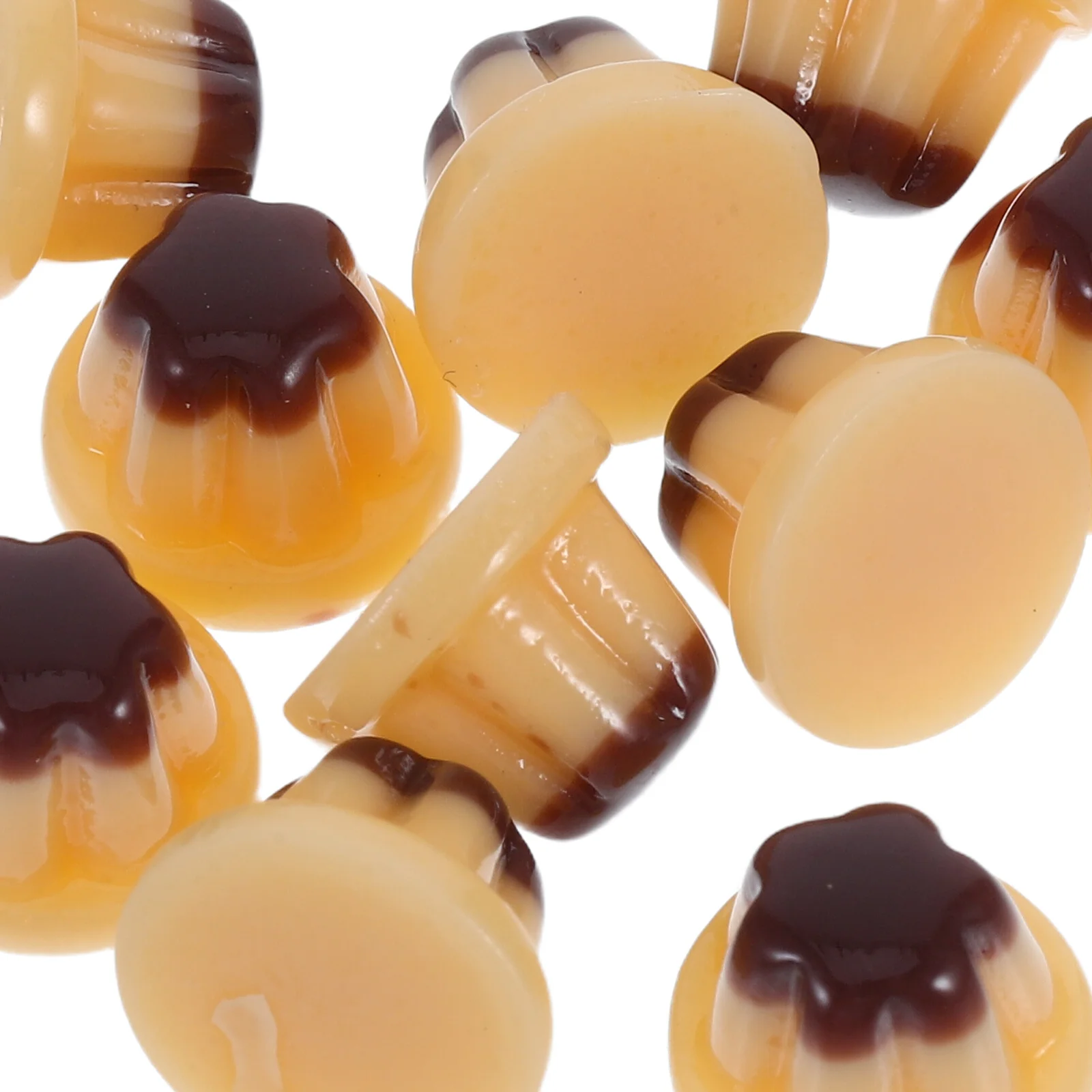 Mini ensemble de pouding à la gelée réaliste, 10 pièces, accessoires de cuisine miniatures créatifs pour maison de poupée, Simulation de jeu, décoration alimentaire