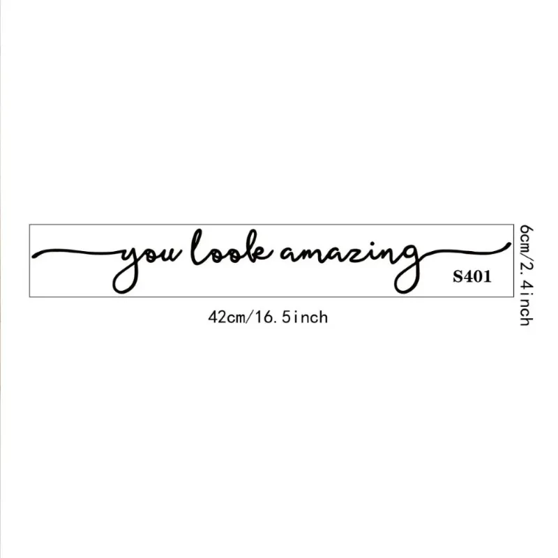 1pc You Look Amazing Wall Sticker for Bathroom Wall Decor Mirror Decals Vinyl Stickers Wall Sticker pegatinas de pared  카페 인테리어