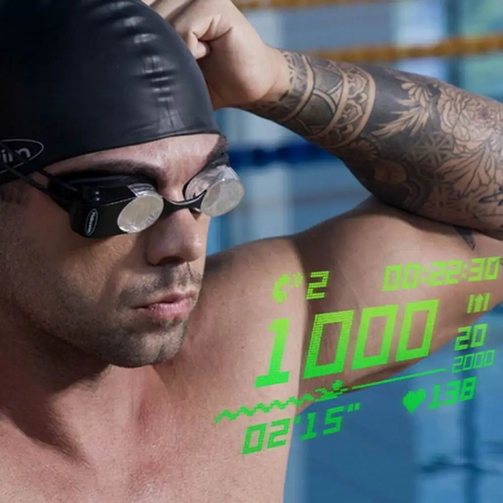 Inteligentny okulary pływackie Holoswim 2S anty pot opaska monitorująca aktywność fizyczną wyświetla Twoją wydajność