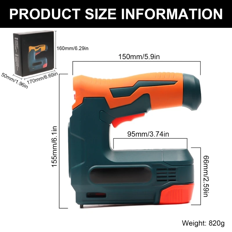 Electric Staple Guns Cordless Upholstery Stapler Guns for Wood Rechargeable Nailer Staple Nails Staple Remover