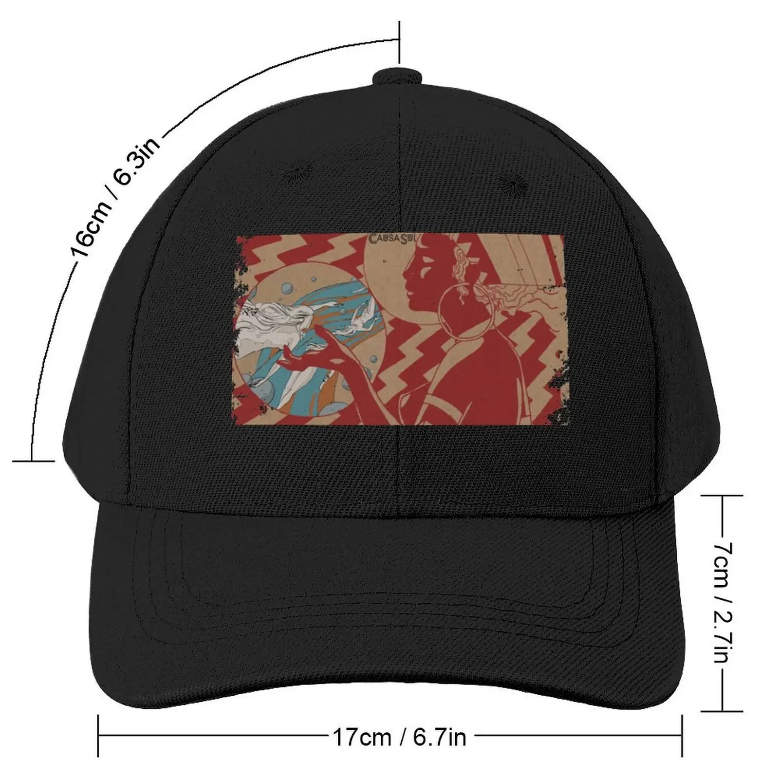 Causa Sui Stoner Rock Artwork Mash Up T-shirt classique Baseball Cap Sunhat Big Size Hat Male Women's