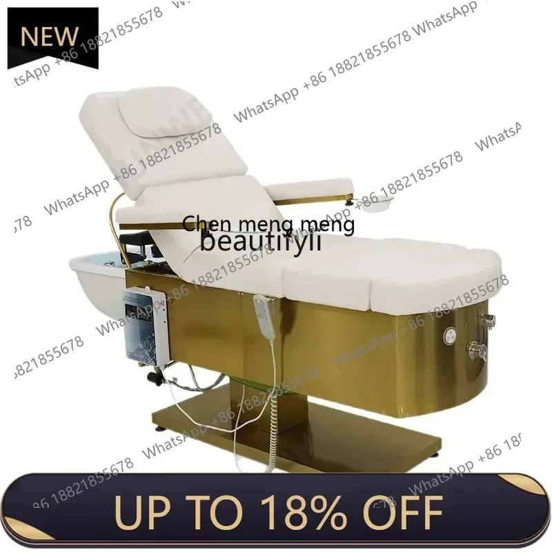 

Z189 Beauty bed Electric lifting physiotherapy bed Foot bath Micro whole head treatment bed Water circulation hair salon