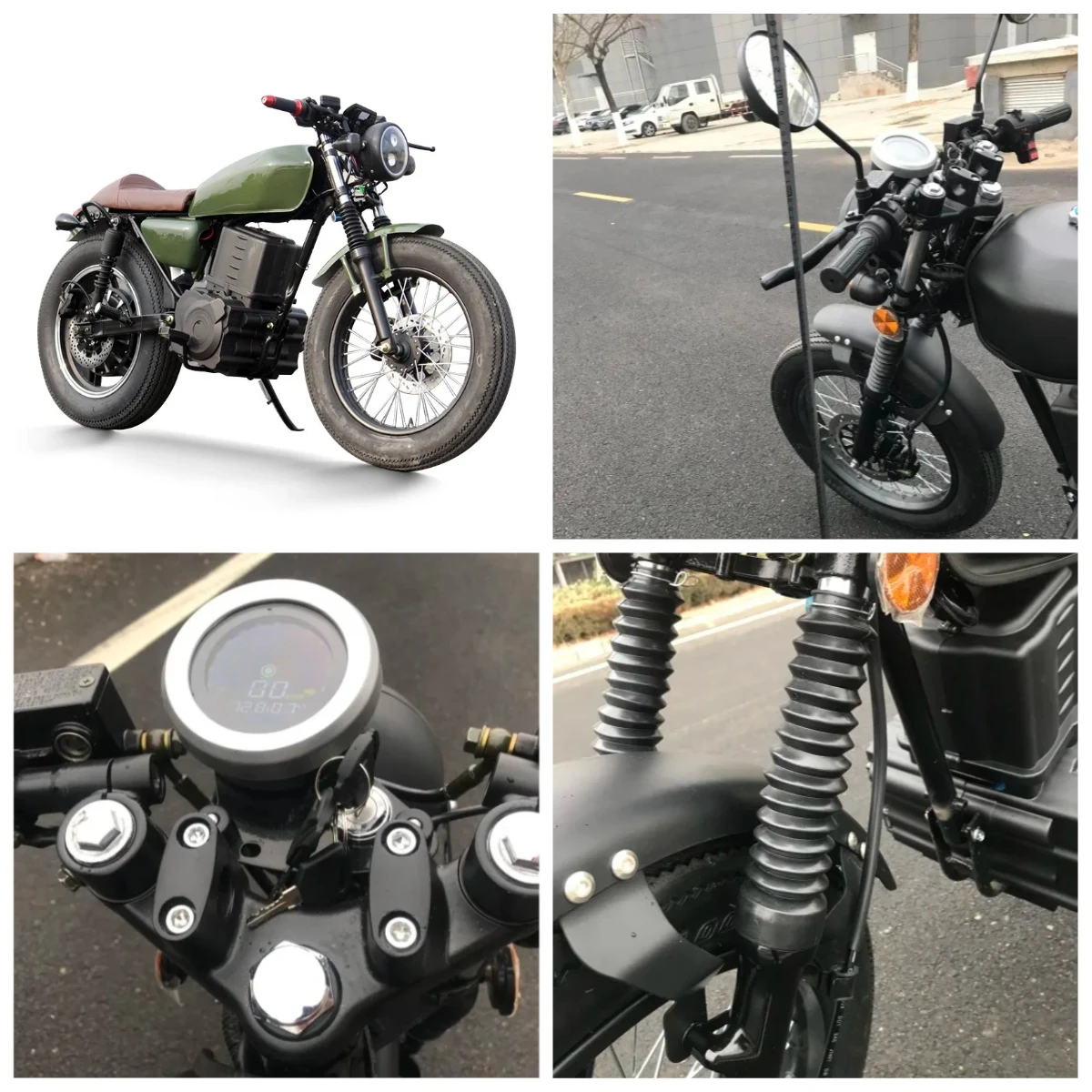 wholesale price fancy vintage  electric vintage cafe racerspeed 90km max range`100km racer 3000w 72v 42ah lithium battery
