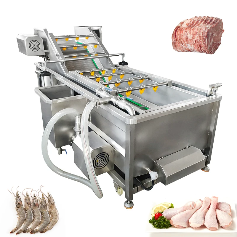 Industrial Multi-Functional Continuous Gas Steam Heating Temperature Adjustable Frozen Chicken Fish Meat Defrosting Machine