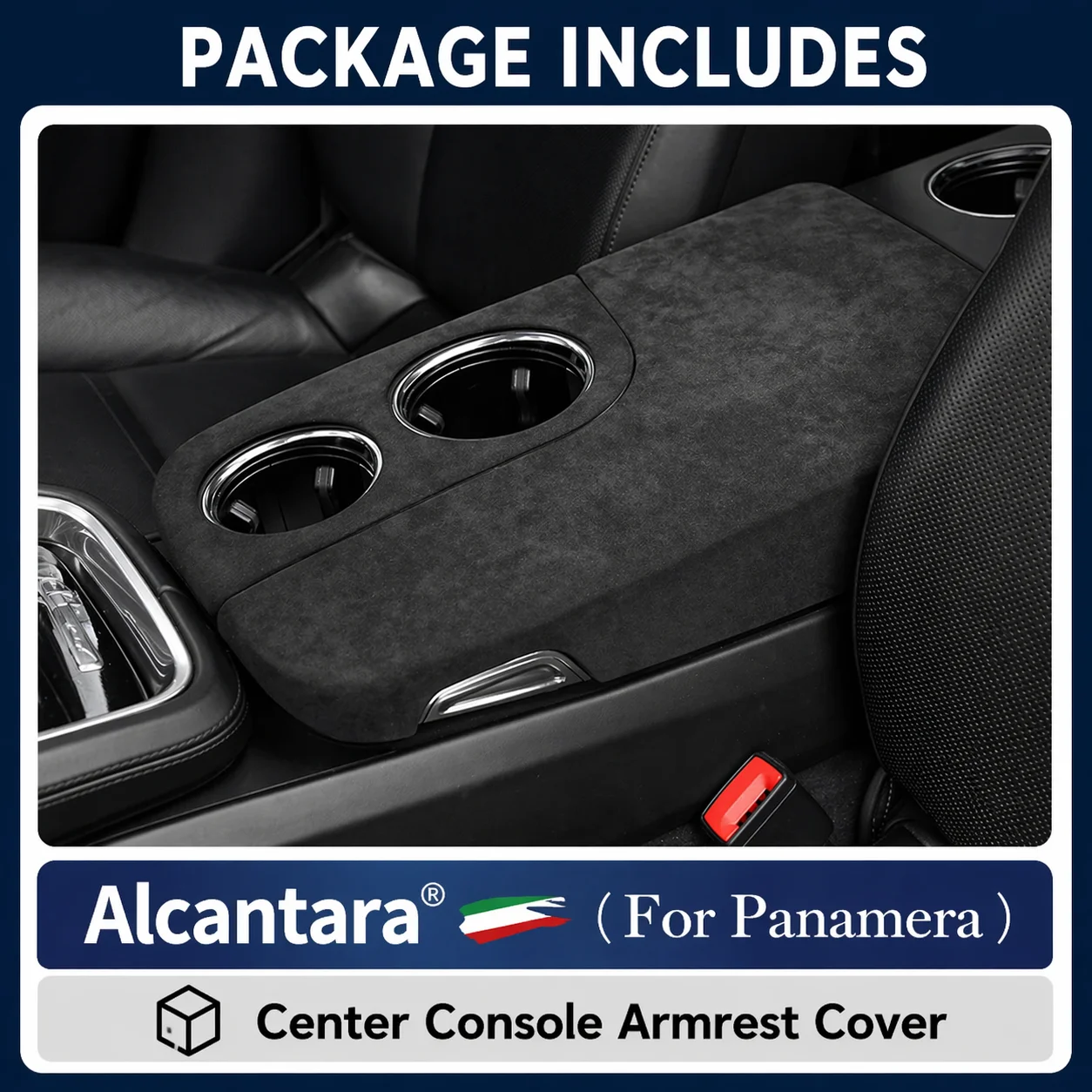 for-17-22-porsche-panamera-armrest-box-cover-cup-panel-sheath-shell-alcan-tara-suede-high-end-modification-interiors-accessories