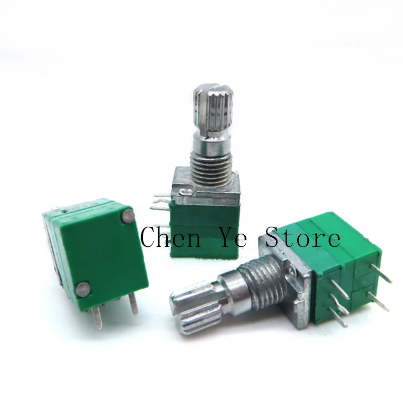 10PCS High-präzision 5pin potentiometer R097 single link B10K mit schalter 15mm spindel volumen potentiometer