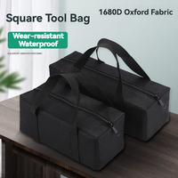 High Quality Black Square1680D Portable Tool Bag for Tool Organizer Pouch Home Electrician Tools