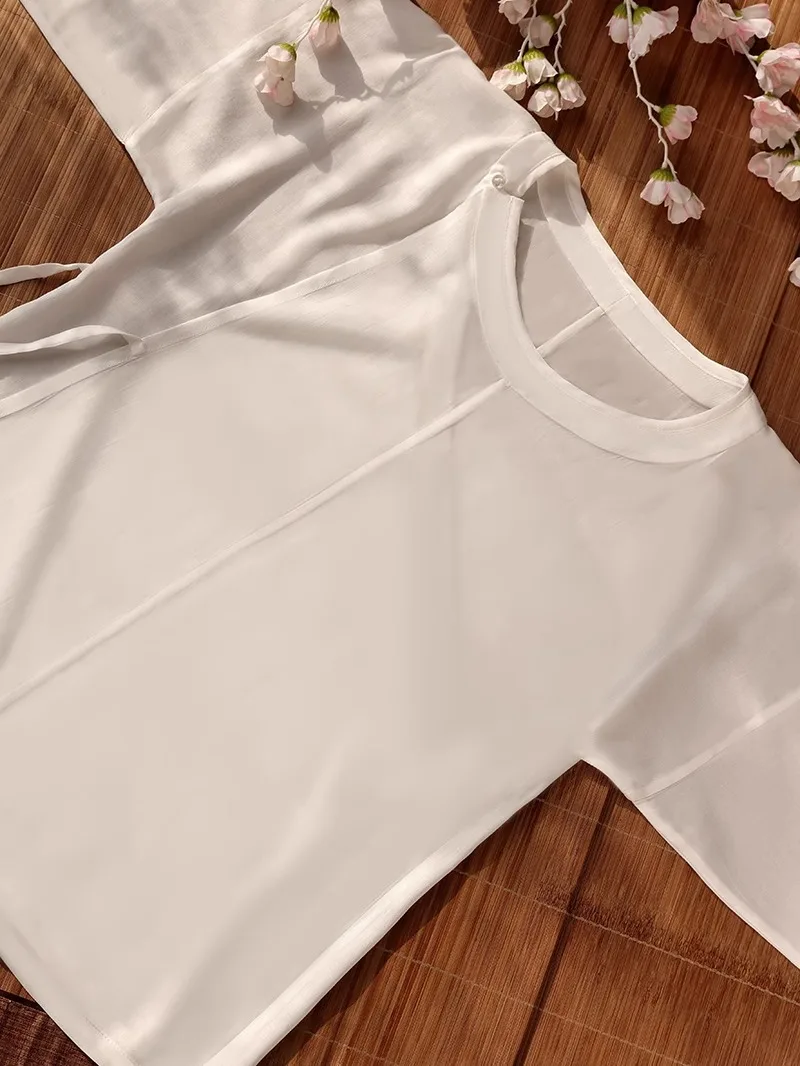 

Soft Comfortable round Ne Hanfu Women's Base Layer Clothing Breathable Cloud Clothes Original Design Slim Fit Long Sve S...