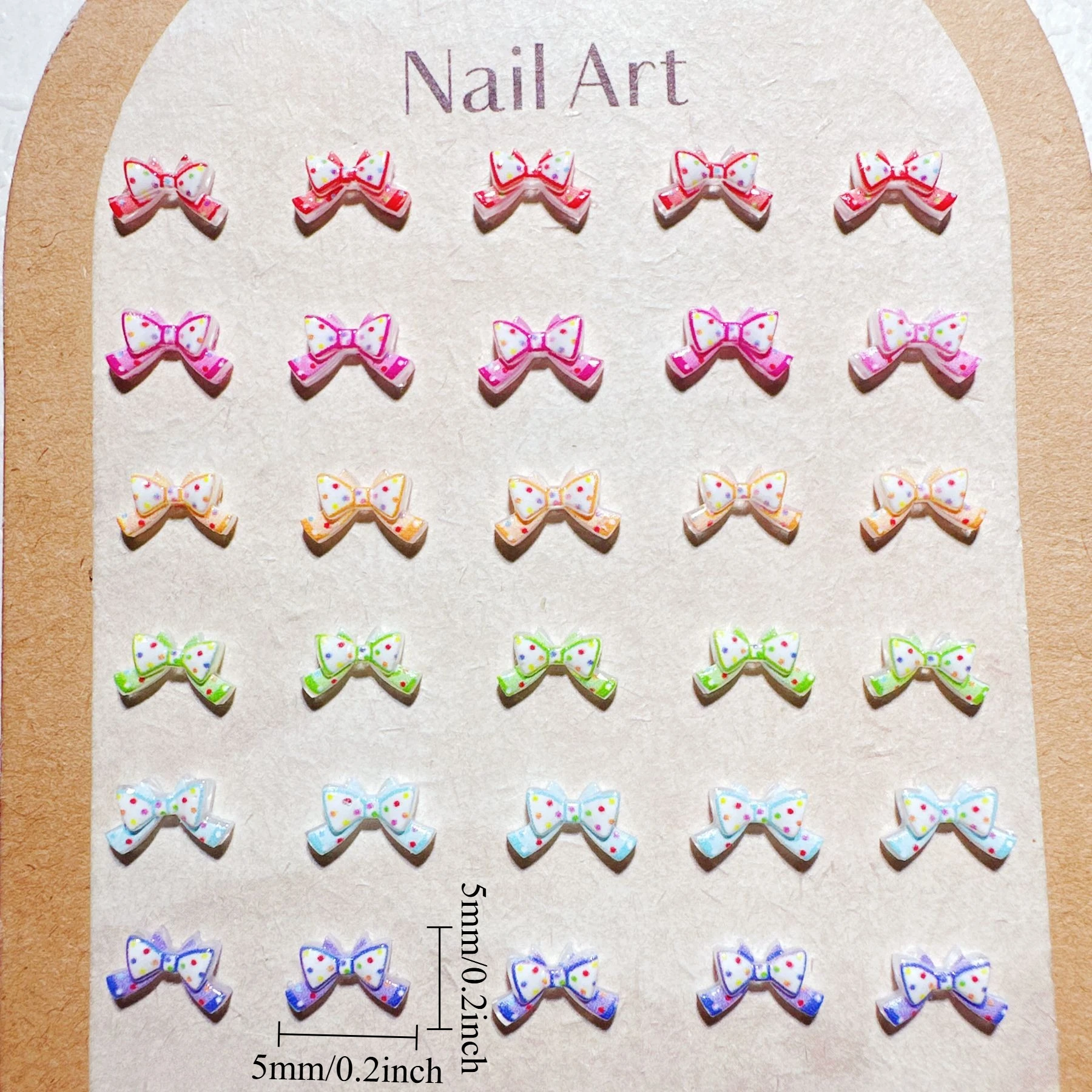 30/50/100Pcs, 5*9mm, Macron, Bow Tie, Bow Tie, Color, Nail Accessories, Stereo, DIY, Phone Case Accessories, Accessories