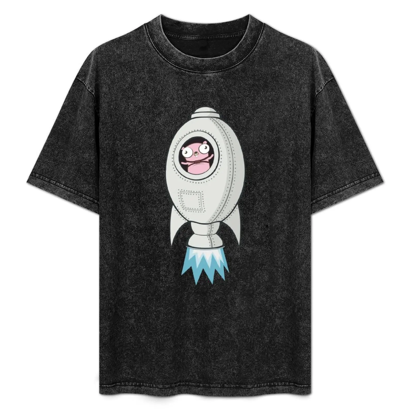 Camiseta The Go Gopher: Rocket (negra), ropa de verano, camisa divertida, figuras de anime de algodón, camiseta blanca de diseñador para hombres