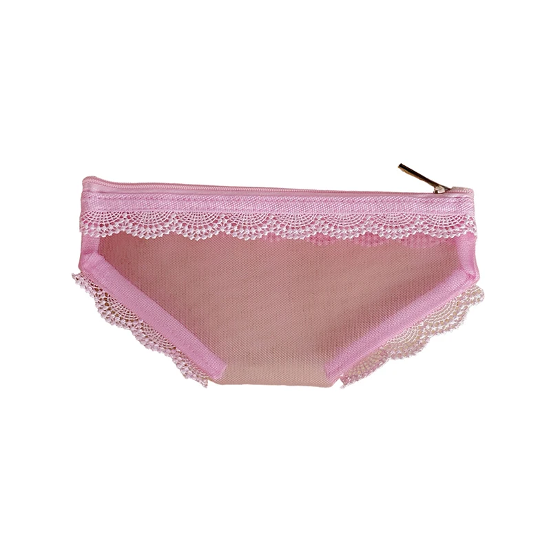 Hot Briefs Shape Travel Cosmetic Bag Fashion Mesh Toiletry Bag Makeup Storage Pouch Clear Zipper Cosmetic Bag