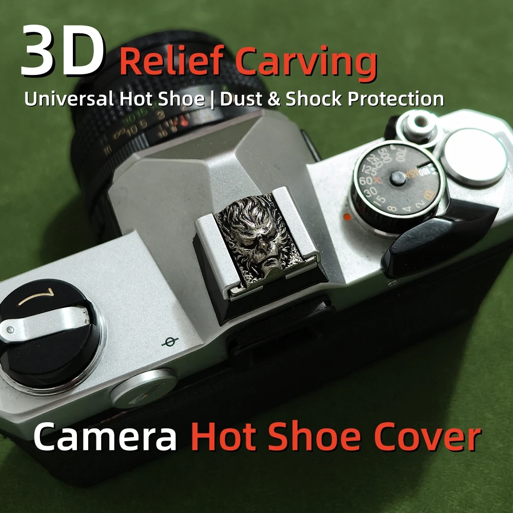 Handmade 3D Relief Camera Hot Shoe Cover Protector for Nikon Z30 Z50 II ZFC Zf Z6 Fuji XT5 X100V X100VI Leica Canon Accessories