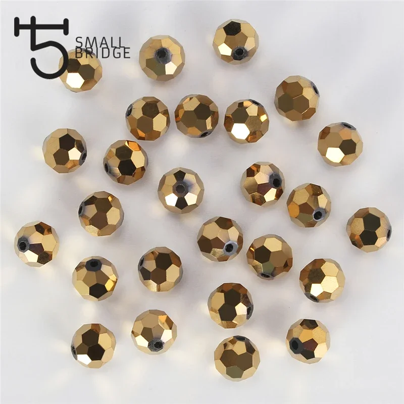 4 6 8mm Austria Faceted Round Ball Beads For Jewelry Making Accessories Perle Loose Glass Crystal Spacer Beads Wholesale Z110